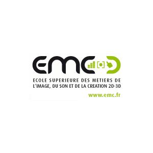 Logo de la structure EMC, Ecole Supérieure des Métiers de l'Image, du Son et de la création 3D Logo de la structure EMC, Ecole Supérieure des Métiers de l'Image, du Son et de la création 3D