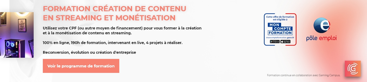 formation cpf créateur de contenus streaming vidéo